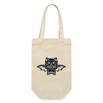 mignon nerd chauve-souris lunettes noeud papillon Halloween geek - Sac à bouteille - nature - Devant