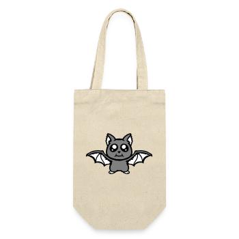 Petite Chauve-souris mignonne Halloween Drôle Bande dessinée Mignon - Sac à bouteille - nature - Devant
