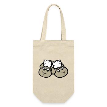 Sheep Couple Tired Sad Sleepy Exhausted Friend - Gift Bag for Bottles - nature - Front