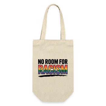 Kein Platz für Rassismus - Cool Pride Logo - Geschenkbeutel für Flaschen - Natur - Vorne