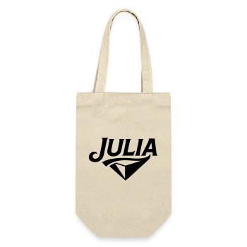 Julia -  Namendesign - Geschenkbeutel für Flaschen - Natur - Vorne