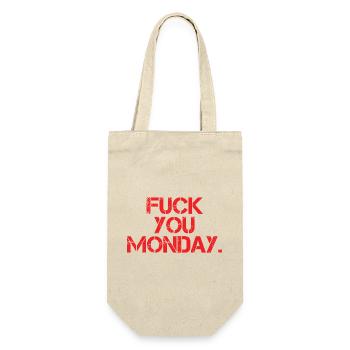 Fuck You Monday - Gift Bag for Bottles - nature - Front