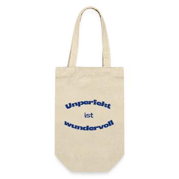Unperfekt ist wundervoll – Statement Design - Geschenkbeutel für Flaschen - Natur - Vorne