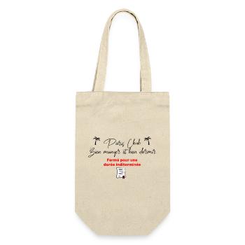 Paris_club_bien_manger_et_bien_dormir - Sac à bouteille - nature - Devant