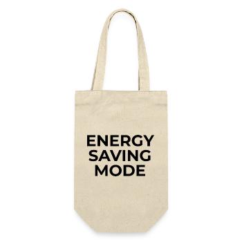 ENERGY SAVING MODE – Minimal Unisex Sweatshirt - Gift Bag for Bottles - nature - Front