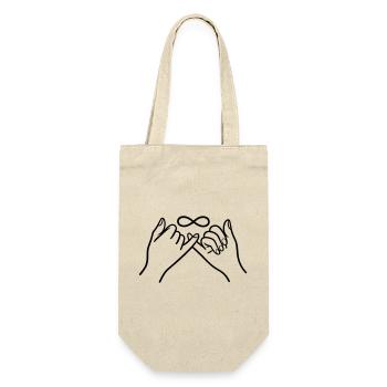 Pinkie Promise Infinity Minimal Design d’art au trait - Sac à bouteille - nature - Devant