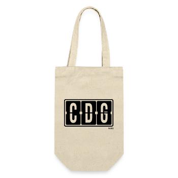 Paris CDG, City Souvenir T-Shirt. Socke, Tasse - Geschenkbeutel für Flaschen - Natur - Vorne
