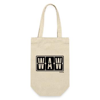 Warschau WAW, City Souvenir Hoodie, T-Shirt, Cap - Geschenkbeutel für Flaschen - Natur - Vorne