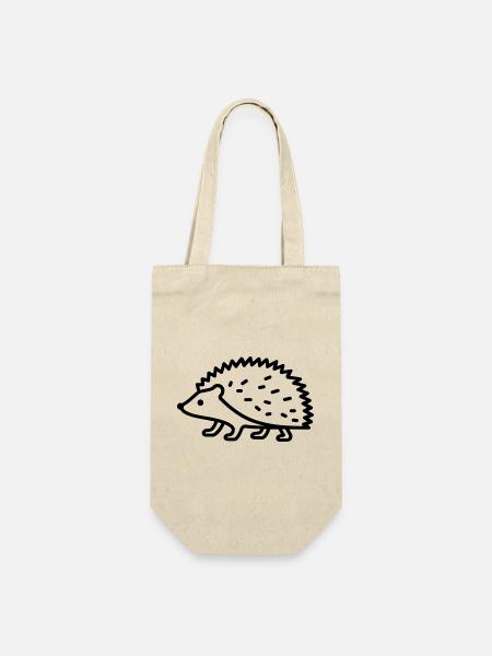 Igel - Geschenkbeutel für Flaschen - Natur