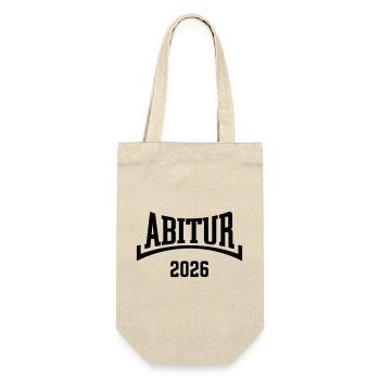 Abitur 2026 (Abiturient / Abi 26 / Konkav / B) - Geschenkbeutel für Flaschen - Natur - Vorne