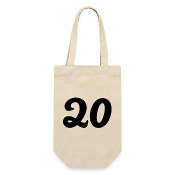 20. 20th ANNIVERSARY. 20 YEARS ANNIVERSARY. 20 YEARS. - Gift Bag for Bottles - nature - Front