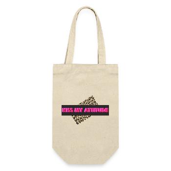 Kiss My Attitude - Gift Bag for Bottles - nature - Front