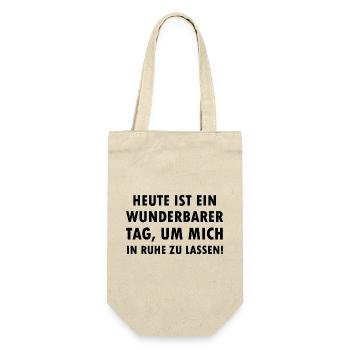Ein wunderbarer Tag um mich in Ruhe zu lassen  - Geschenkbeutel für Flaschen - Natur - Vorne