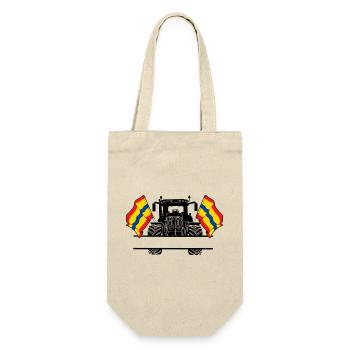 Overijssel_Tractor_Custom_Edition - Geschenkbeutel für Flaschen - Natur - Vorne