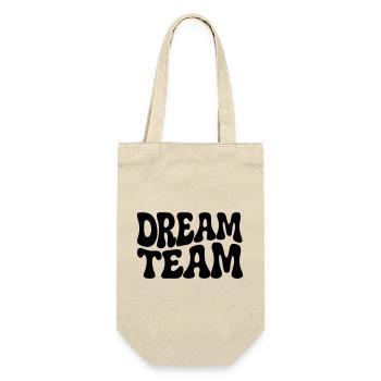 Dream Team siebziger funky groovy  - Geschenkbeutel für Flaschen - Natur - Vorne