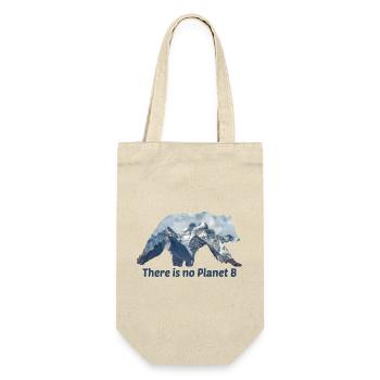 There is no planet b Spruch - Geschenkbeutel für Flaschen - Natur - Vorne