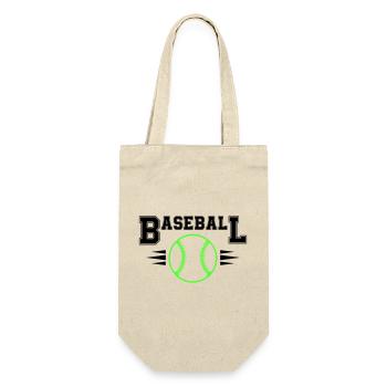Balle de baseball néon avec points illuminés - Sac à bouteille - nature - Devant