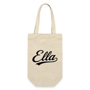 Ella Name Gift First Last Familie - Geschenkbeutel für Flaschen - Natur - Vorne