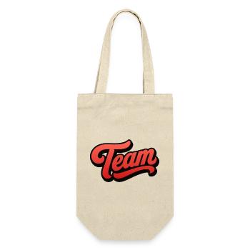 Team - Geschenkbeutel für Flaschen - Natur - Vorne