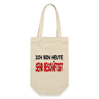 Beschäftigt - Geschenkbeutel für Flaschen - Natur - Vorne