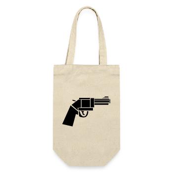 Vintage Revolver – Western Illustration - Gift Bag for Bottles - nature - Front