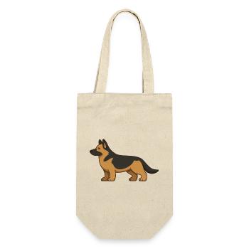 Illustration du berger allemand en marron et noir - Sac à bouteille - nature - Devant
