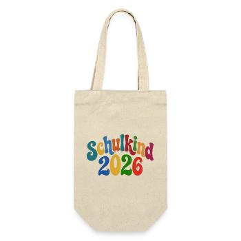 Schoolchild 2026 | School enrollment | First Year - Gift Bag for Bottles - nature - Front