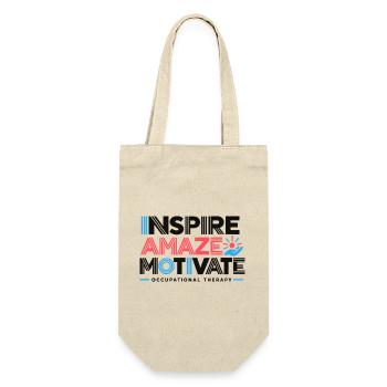 Ergotherapie Ergotherapie-Student Pädiatrie - Geschenkbeutel für Flaschen - Natur - Vorne