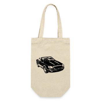 SLK Roadster Cabrio (25) - Geschenkbeutel für Flaschen - Natur - Vorne