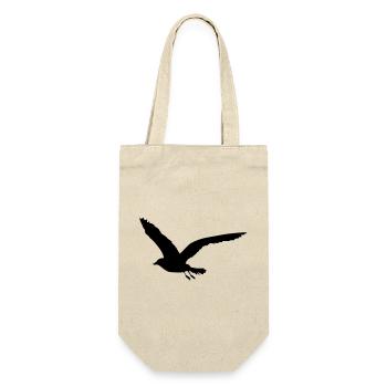 Möwe - Geschenkbeutel für Flaschen - Natur - Vorne