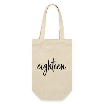 eighteen 18 birthday anniversary gift - Gift Bag for Bottles - nature - Front