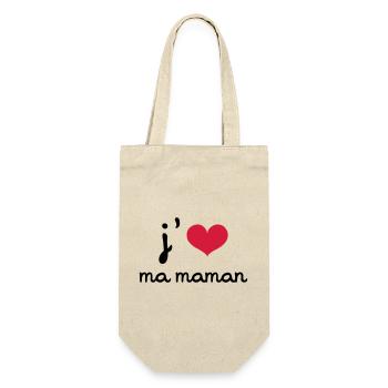 J'aime ma Maman - Sac à bouteille - nature - Devant