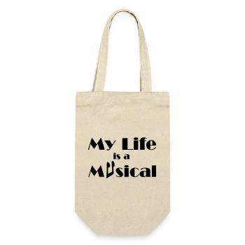 Musical Musik Theater Bühne Fan - Gift Bag for Bottles - nature - Front