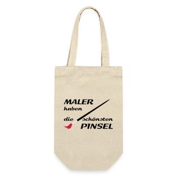maler handwerker - Geschenkbeutel für Flaschen - Natur - Vorne
