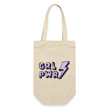 Illustration of Girl Power and Energy - Gift Bag for Bottles - nature - Front