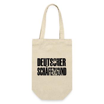 Deutscher Schäferhund - Geschenkbeutel für Flaschen - Natur - Vorne