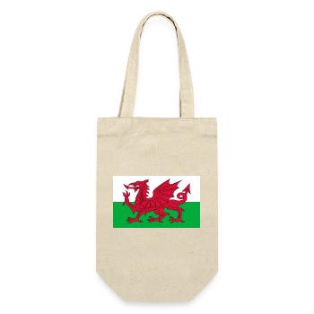 Aufkleber Flagge von Wales Aufkleber Wales Aufkleber - Geschenkbeutel für Flaschen - Natur - Vorne