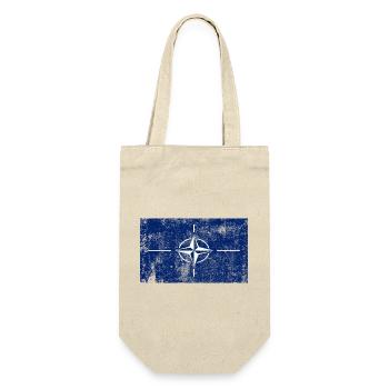 NATO Flag Flag Grunge Retro Vintage - Gift Bag for Bottles - nature - Front
