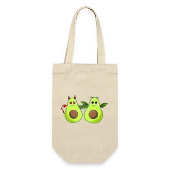 Avocado Freunde - Geschenkbeutel für Flaschen - Natur - Vorne