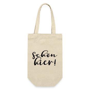 SCHÖN HIER - Geschenkbeutel für Flaschen - Natur - Vorne