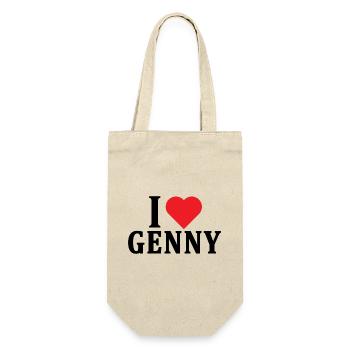 t-shirt I love Genny t-shirt gift idea - Gift Bag for Bottles - nature - Front