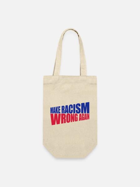 make racism wrong again - Geschenkbeutel für Flaschen - Natur