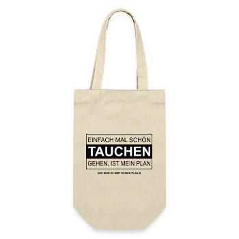 Einfach mal schön Tauchen gehen ist mein Plan - Geschenkbeutel für Flaschen - Natur - Vorne