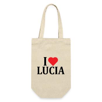 t-shirt I love Lucia t-shirt idée cadeau - Sac à bouteille - nature - Devant