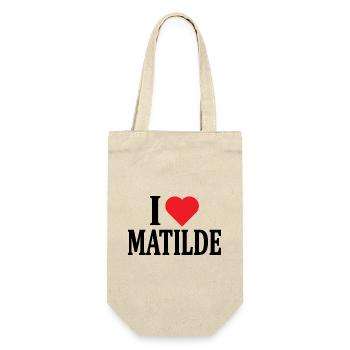 t-shirt J’adore Idée cadeau Matilde t-shirt - Sac à bouteille - nature - Devant