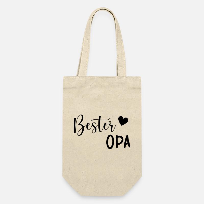 Bester Opa Geschenkidee - Geschenkbeutel für Flaschen - Natur
