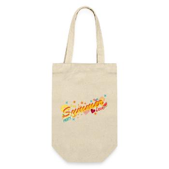 Sun, summer, fun and party. Summer lettering - Gift Bag for Bottles - nature - Front