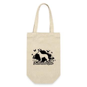 Australian Koolie Hunde Hunderasse Wilsigns - Geschenkbeutel für Flaschen - Natur - Vorne