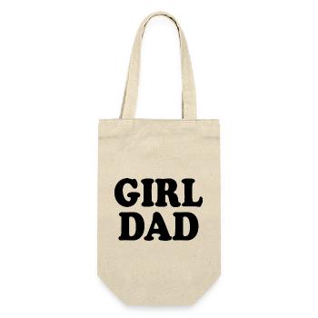 Girl dad - Geschenkbeutel für Flaschen - Natur - Vorne