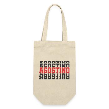 Agostino t-shirt stacked text gift t-shirt - Gift Bag for Bottles - nature - Front